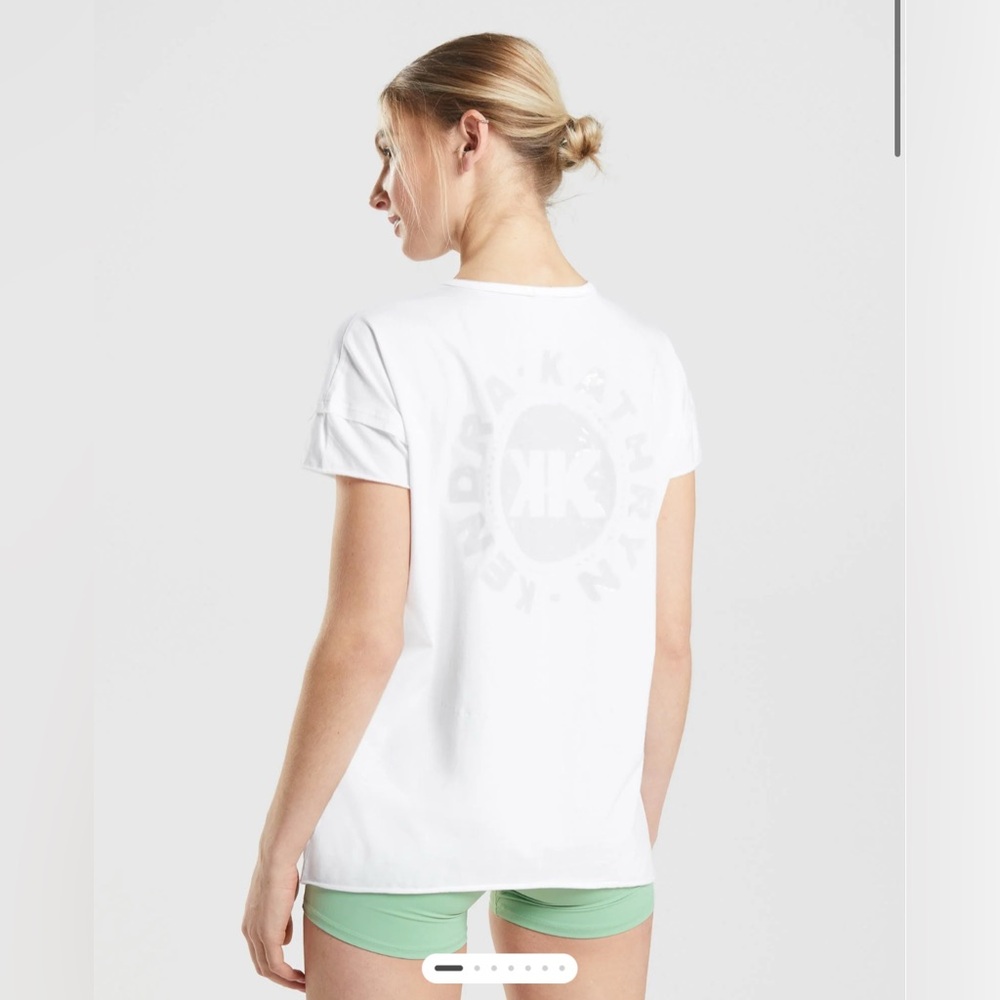 SOLD Gymshark x Kathryn Kendra White Tee Gummy Graphic On Back